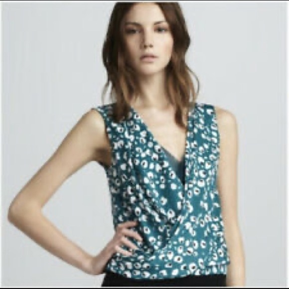 DVF New Issie Two Silk Sleeveless Top NWT - Picture 11 of 11